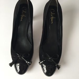 cole haan suede pumps
